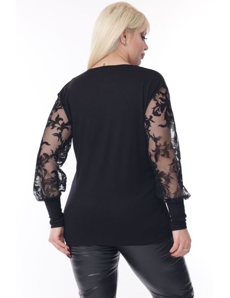 Eleganta melna blūze