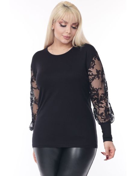 Eleganta melna blūze