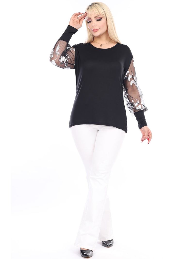 Eleganta melna blūze