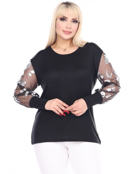 Eleganta melna blūze