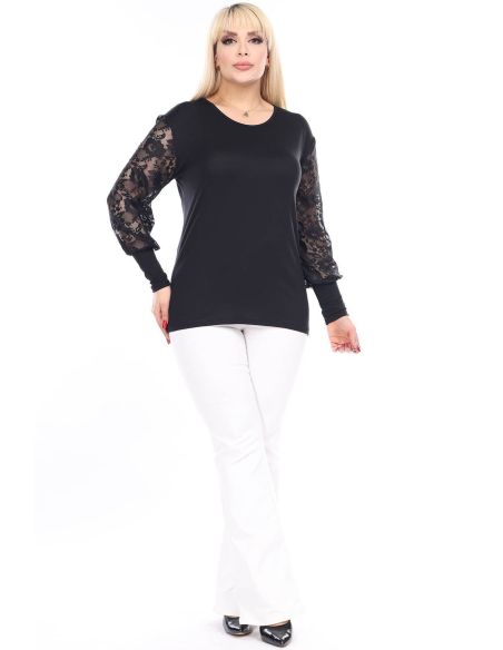 Eleganta melna blūze