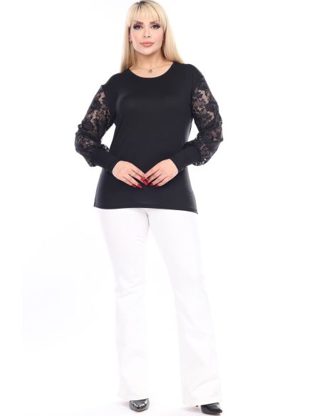 Eleganta melna blūze