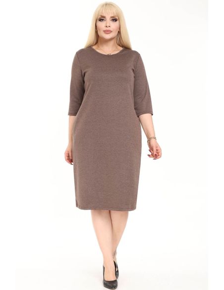 Brūna kleita ar kabatām