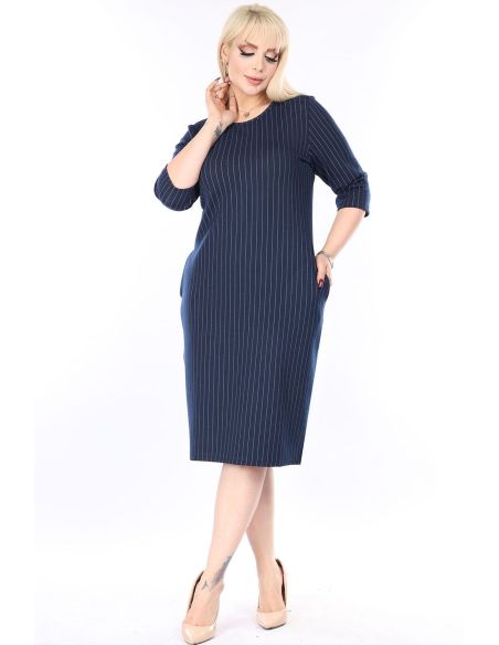 Triibuline taskutega kleit