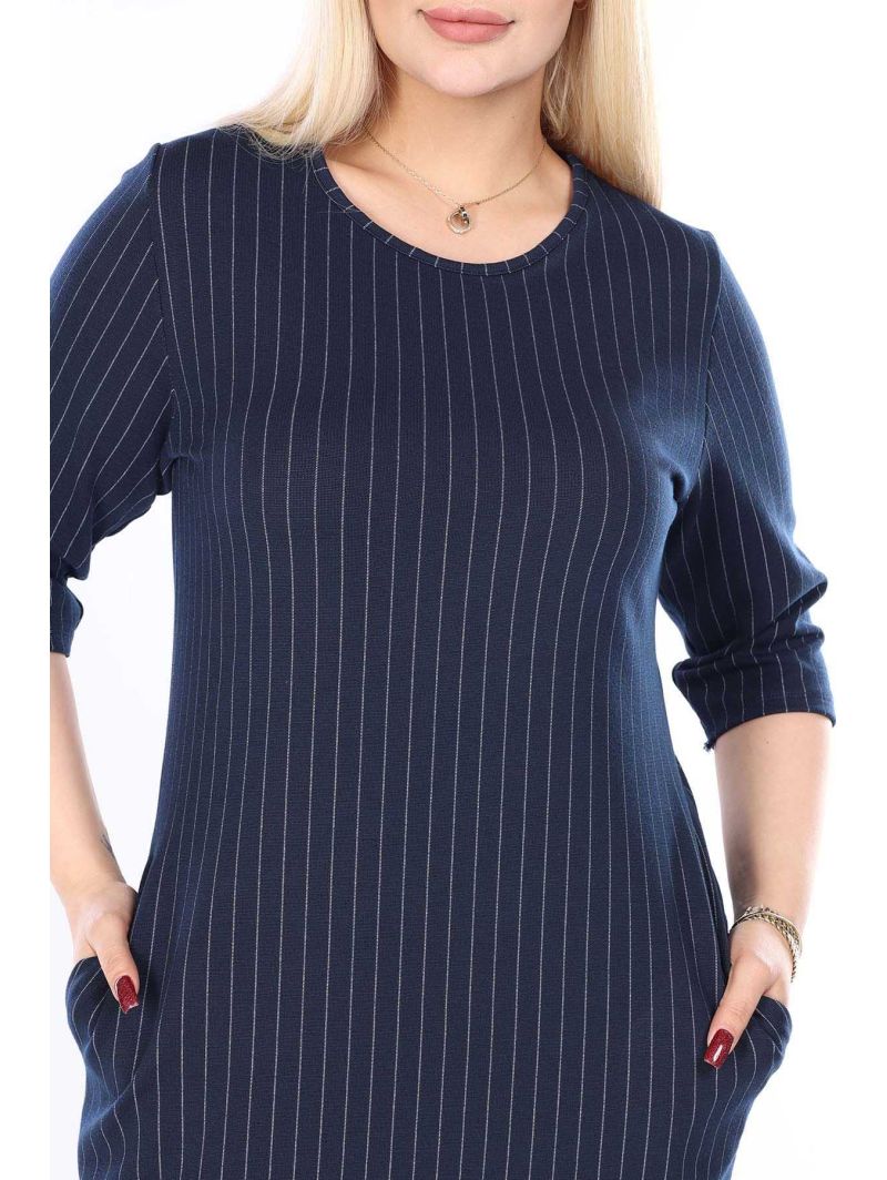 Triibuline taskutega kleit Triibuline taskutega kleit