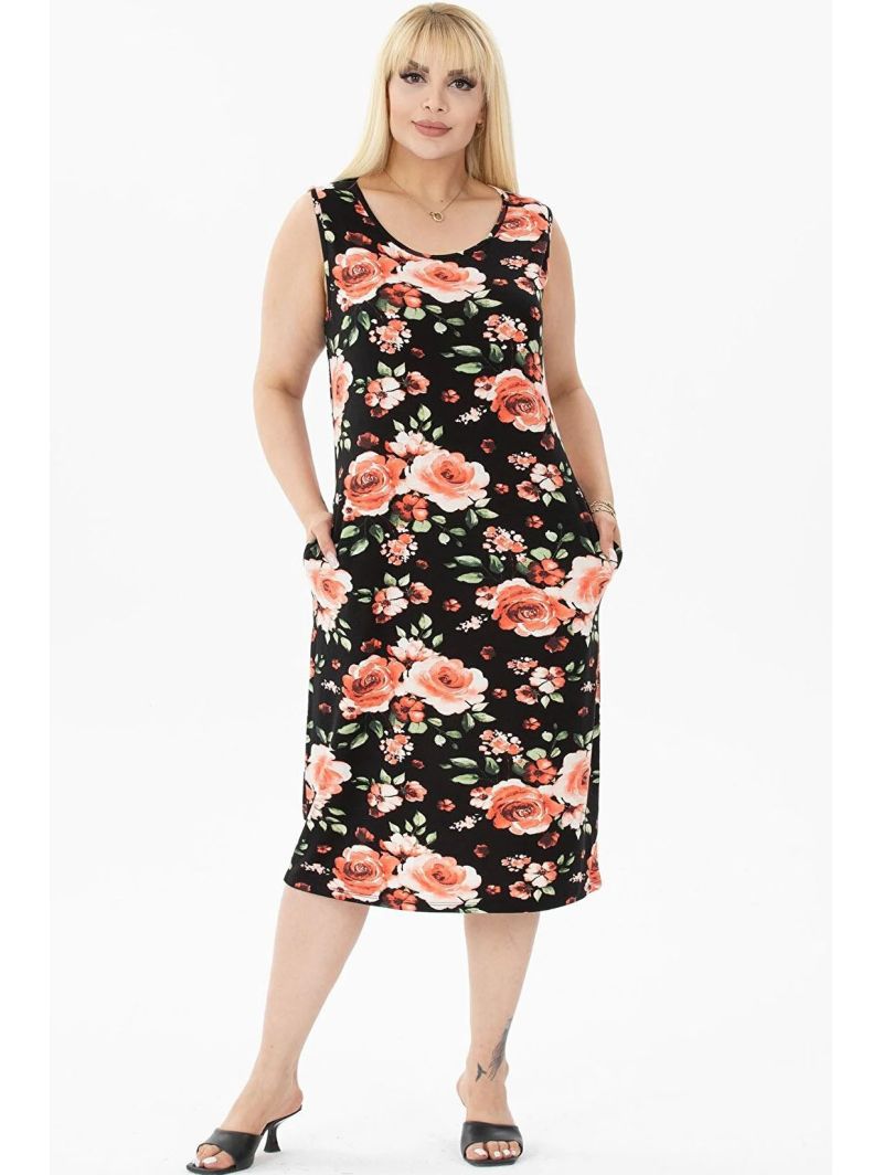 Vasarinė suknelė be rankovių Vasarinė suknelė be rankovių