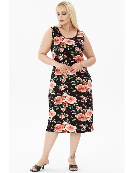 Летнее платье без рукавов