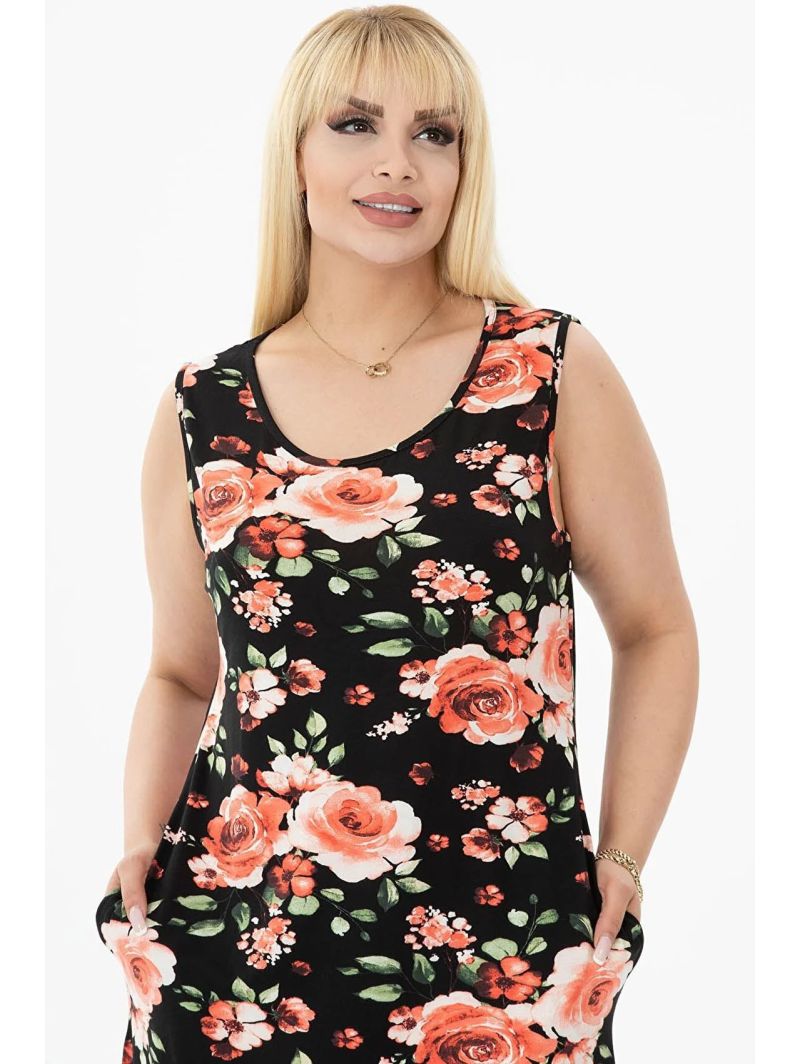 Vasarinė suknelė be rankovių Vasarinė suknelė be rankovių