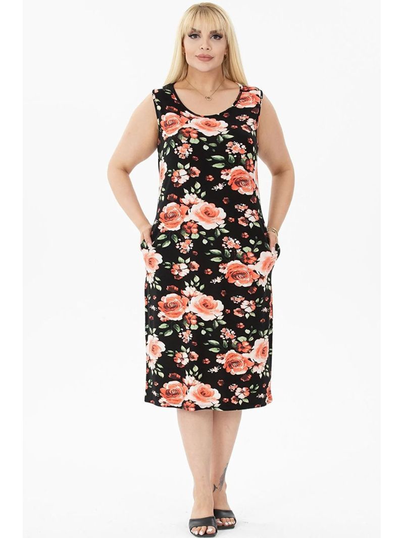 Vasarinė suknelė be rankovių Vasarinė suknelė be rankovių