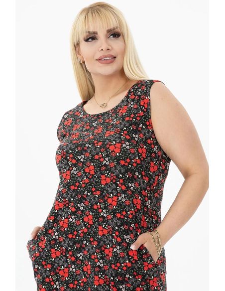 Летнее платье без рукавов