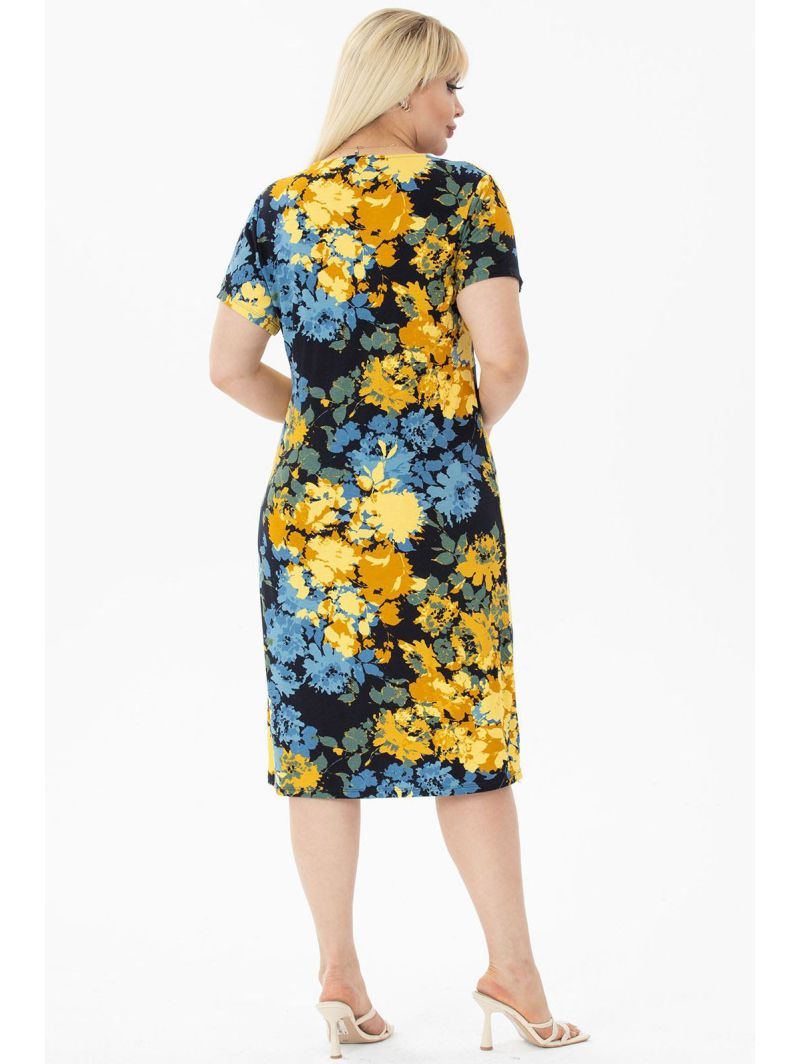 Платье с короткими рукавами Платье с короткими рукавами