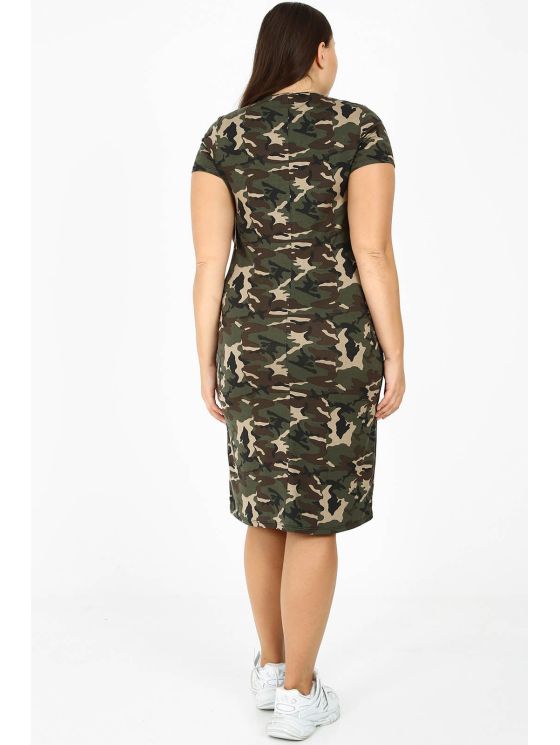 Камуфляжное платье с карманами 2