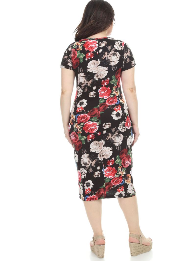 Платье из вискозы с цветочным узором...