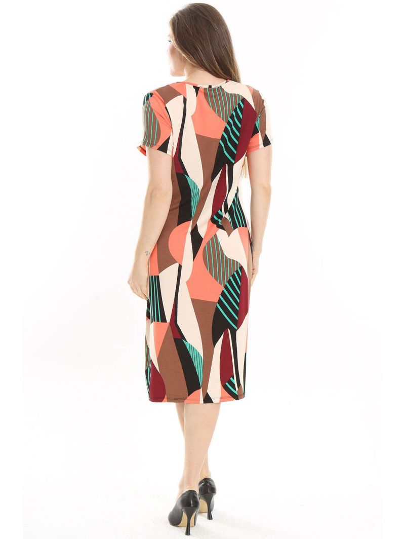 Viskozinė suknelė su ornamentais Viskozinė suknelė su ornamentais