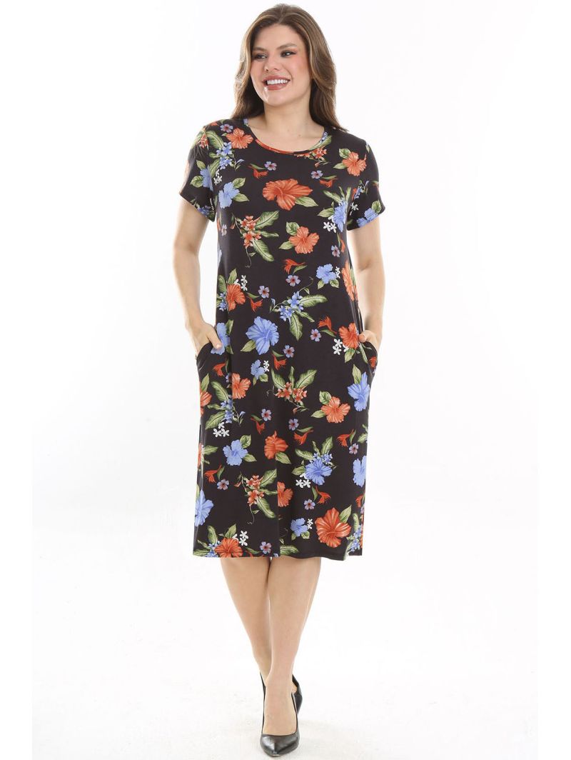 Платье из вискозы с цветами