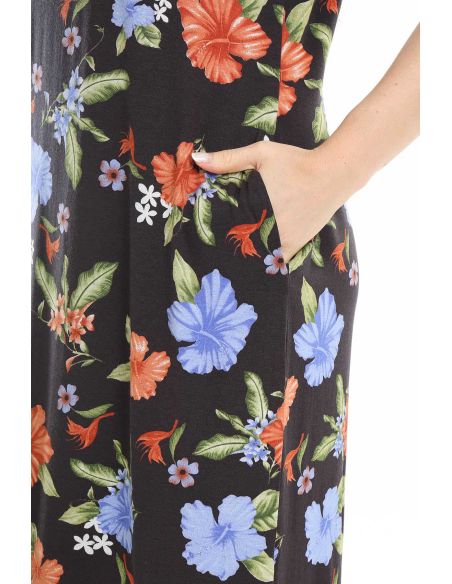 Платье из вискозы с цветами