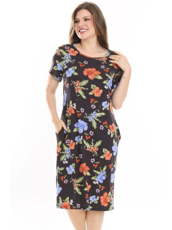 Платье из вискозы с цветами