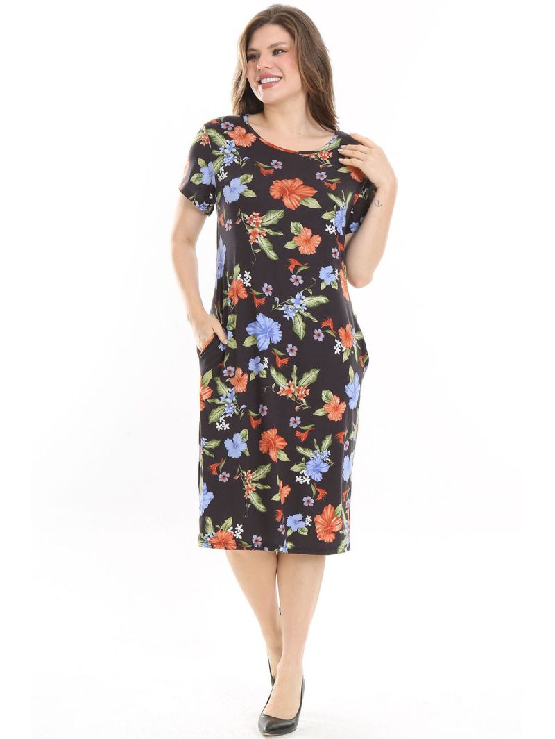 Viskoosist lilledega kleit Viskoosist lilledega kleit