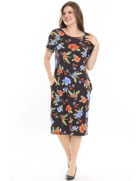 Платье из вискозы с цветами