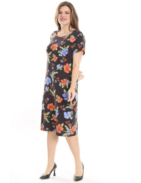 Viskozinė suknelė su gėlytėmis