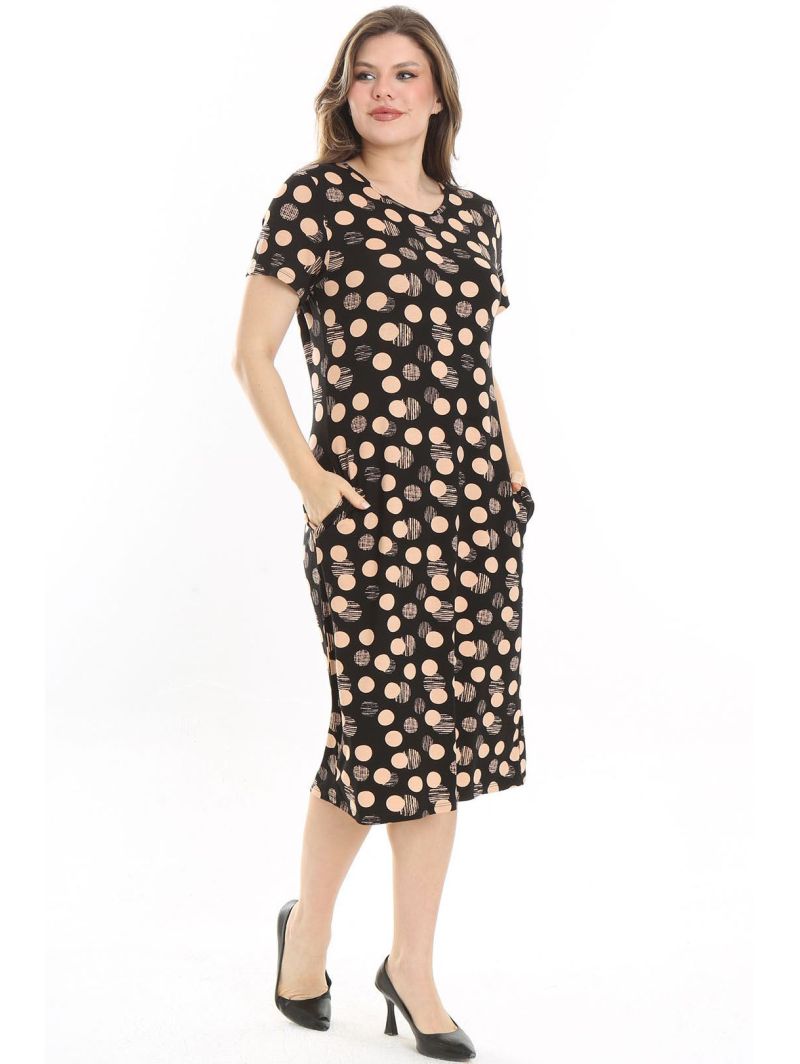 Viskozinė suknelė su rutuliukais Viskozinė suknelė su rutuliukais