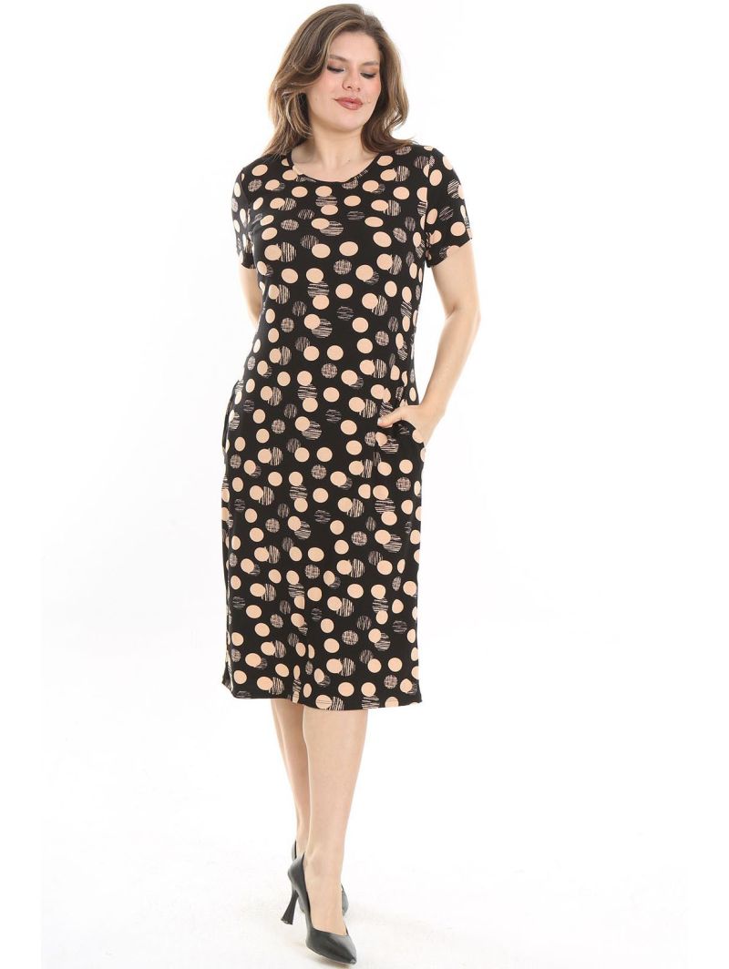 Viskozinė suknelė su rutuliukais Viskozinė suknelė su rutuliukais