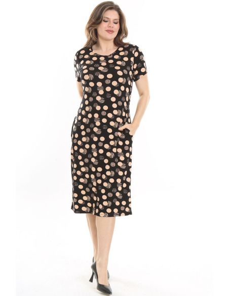 Viskozinė suknelė su rutuliukais