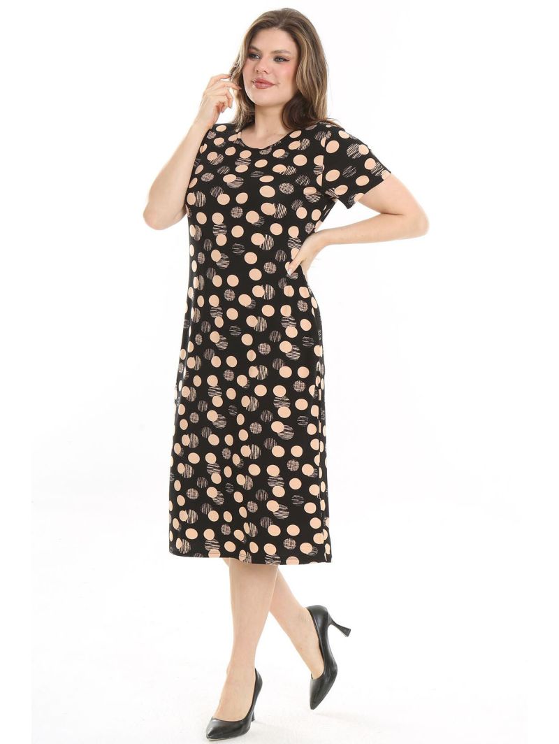 Viskozinė suknelė su rutuliukais Viskozinė suknelė su rutuliukais