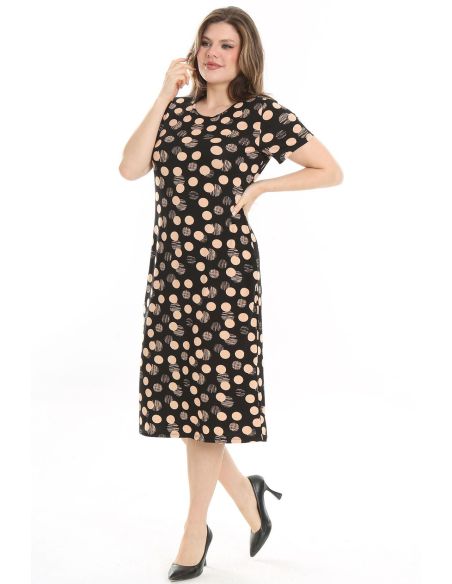 Viskozinė suknelė su rutuliukais