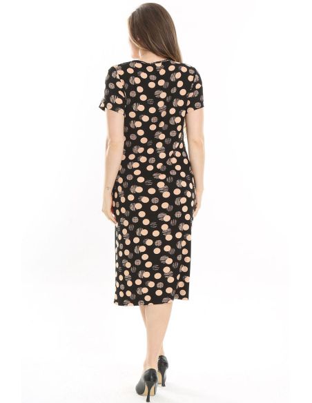 Viskozinė suknelė su rutuliukais