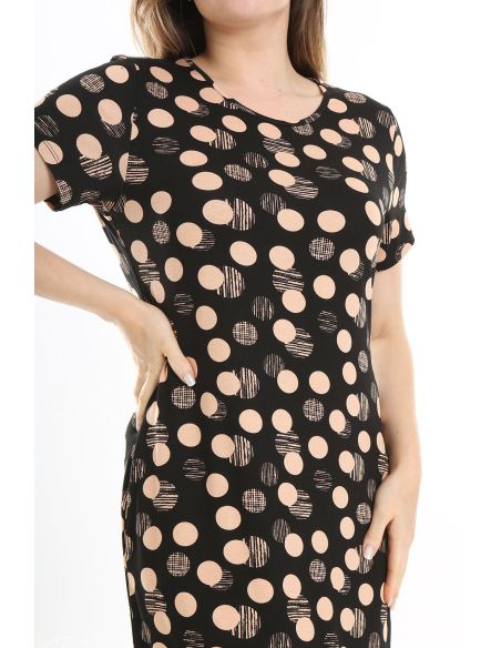 Viskozinė suknelė su rutuliukais