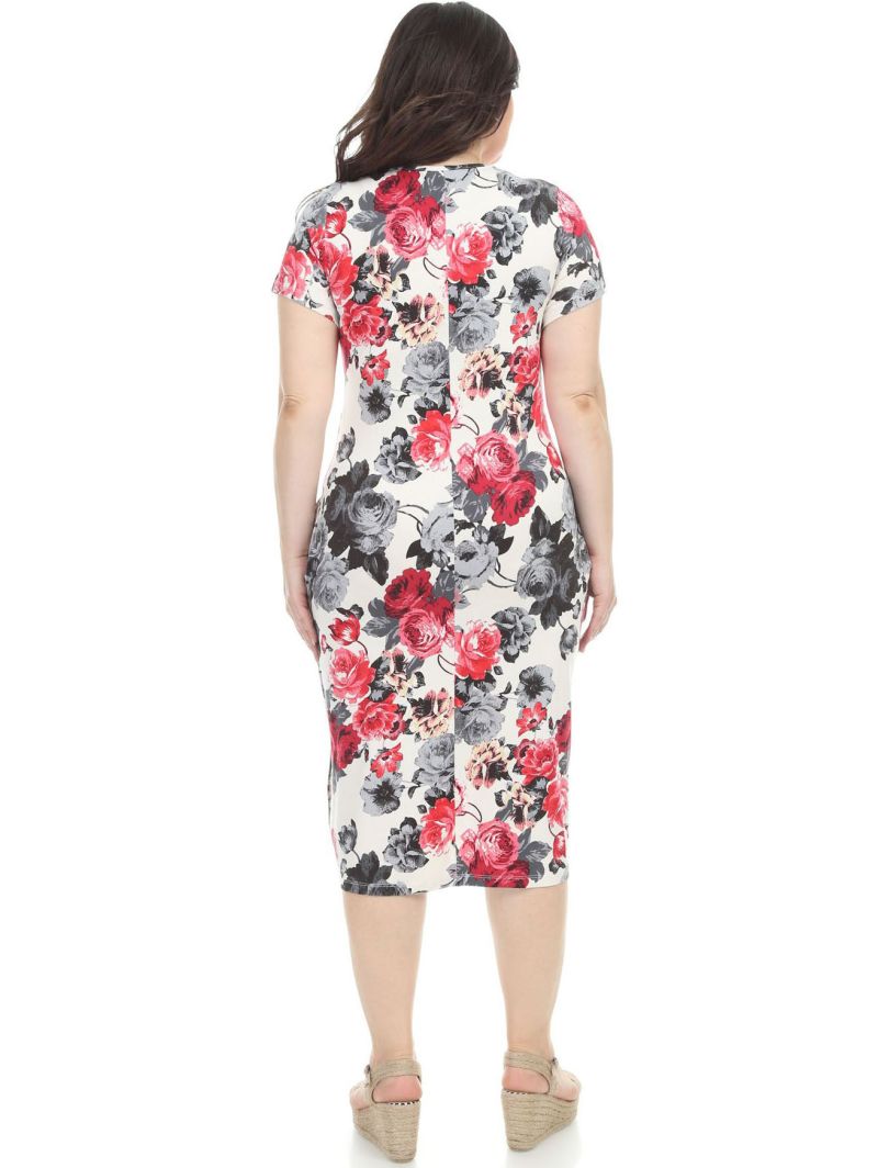 Цветочное платье для полных