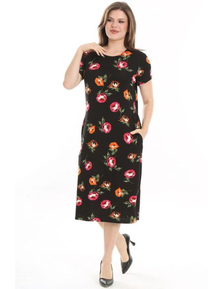 Melna ziedu kleita kuplai