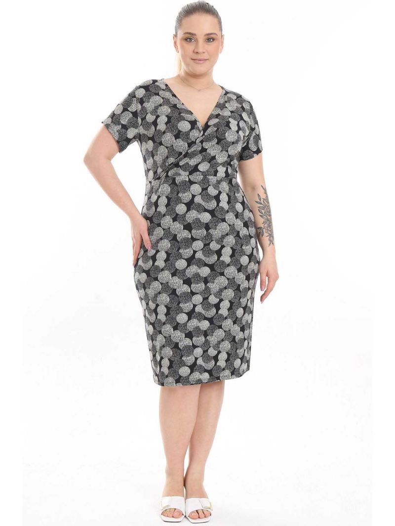 Платье с короткими рукавами Платье с короткими рукавами