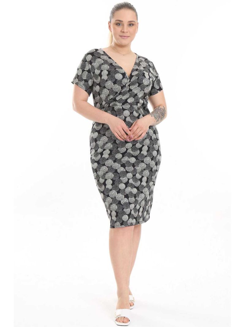 Платье с короткими рукавами Платье с короткими рукавами