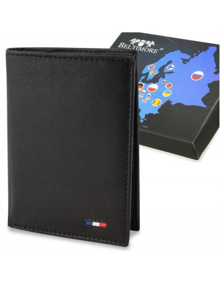 Juoda odinė piniginė vyrams