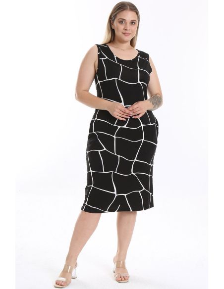 Летнее платье без рукавов