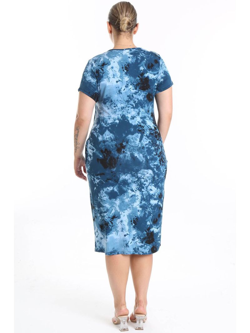 Платье с короткими рукавами Платье с короткими рукавами