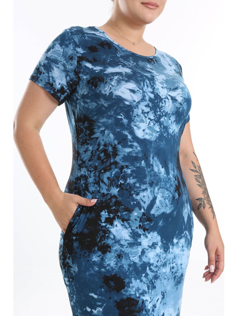 Платье с короткими рукавами Платье с короткими рукавами