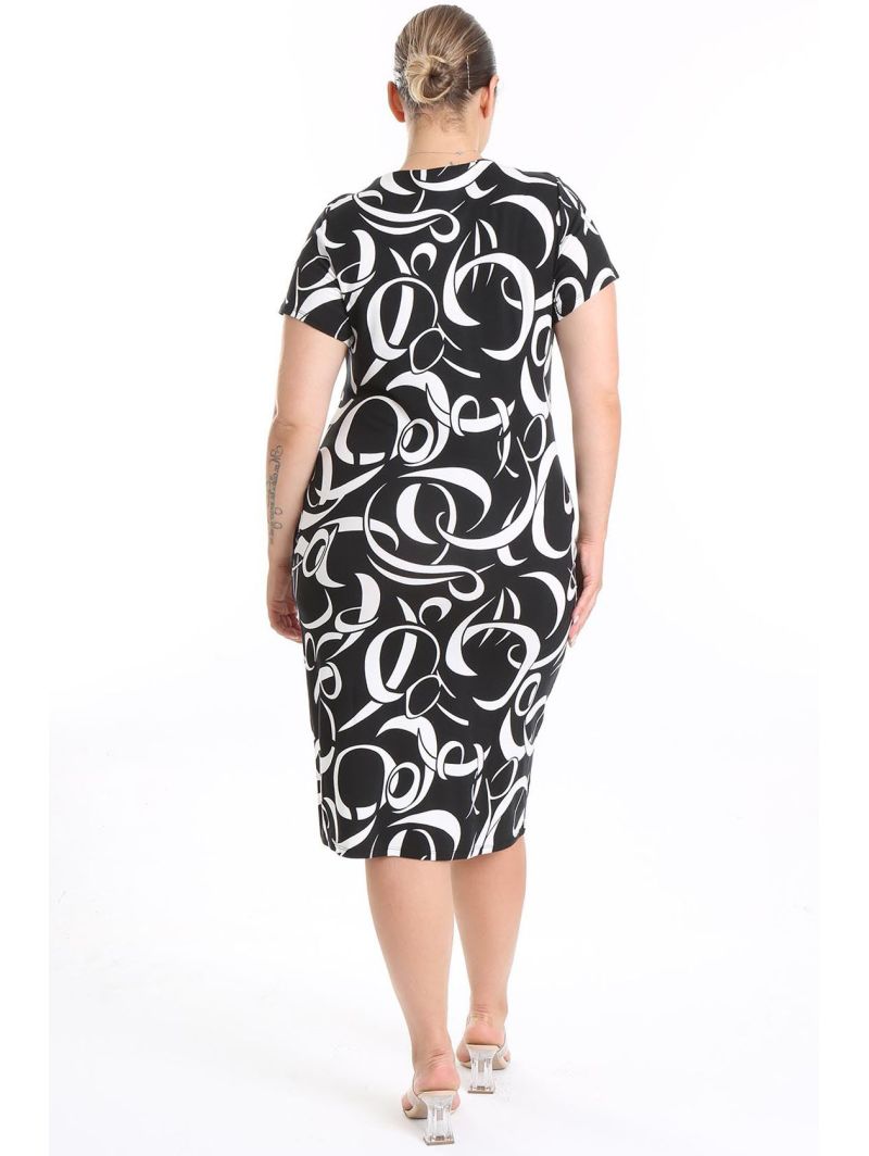 Платье с короткими рукавами Платье с короткими рукавами