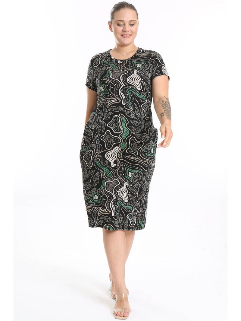 Платье с короткими рукавами