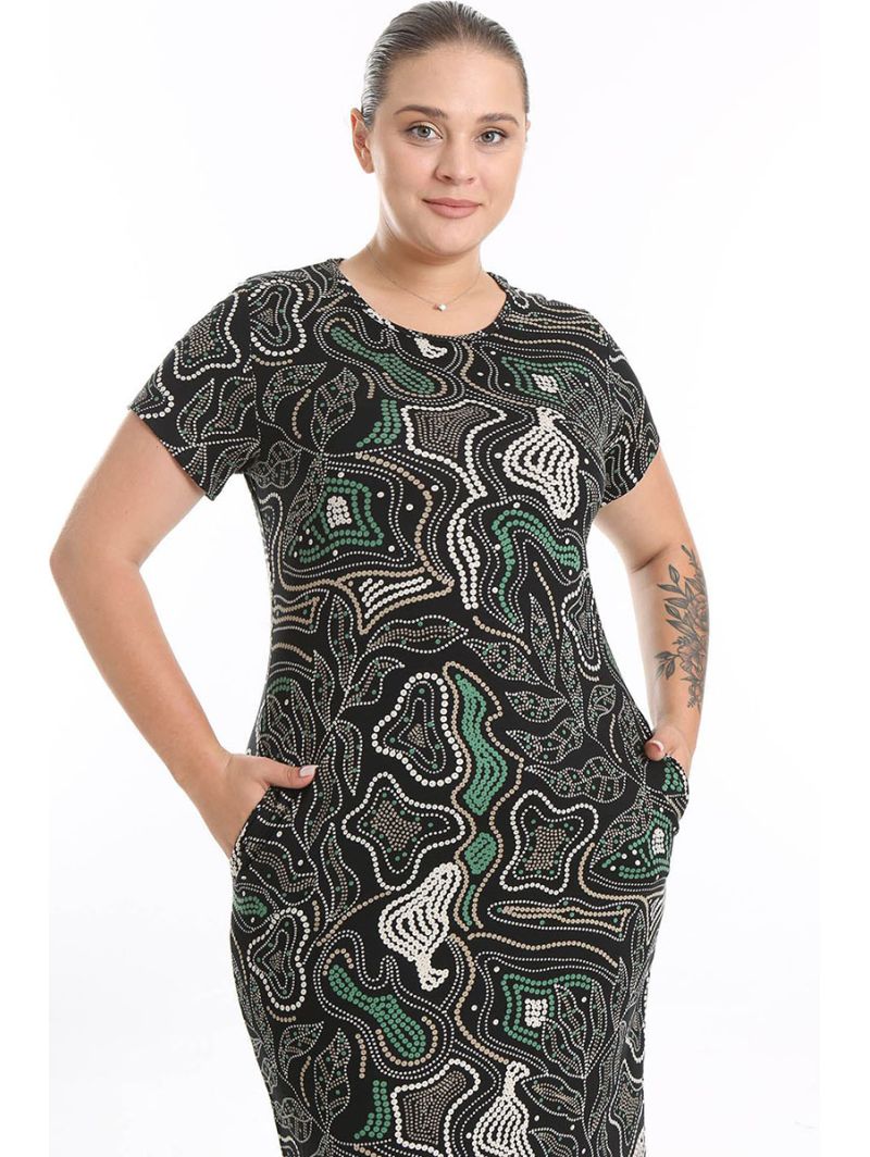 Kleita ar īsām piedurknēm Kleita ar īsām piedurknēm