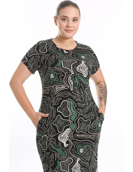 Платье с короткими рукавами