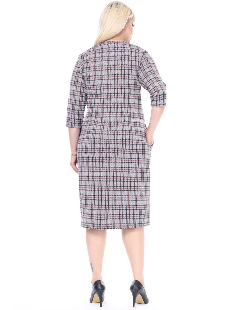 Клетчатое платье с карманами Клетчатое платье с карманами