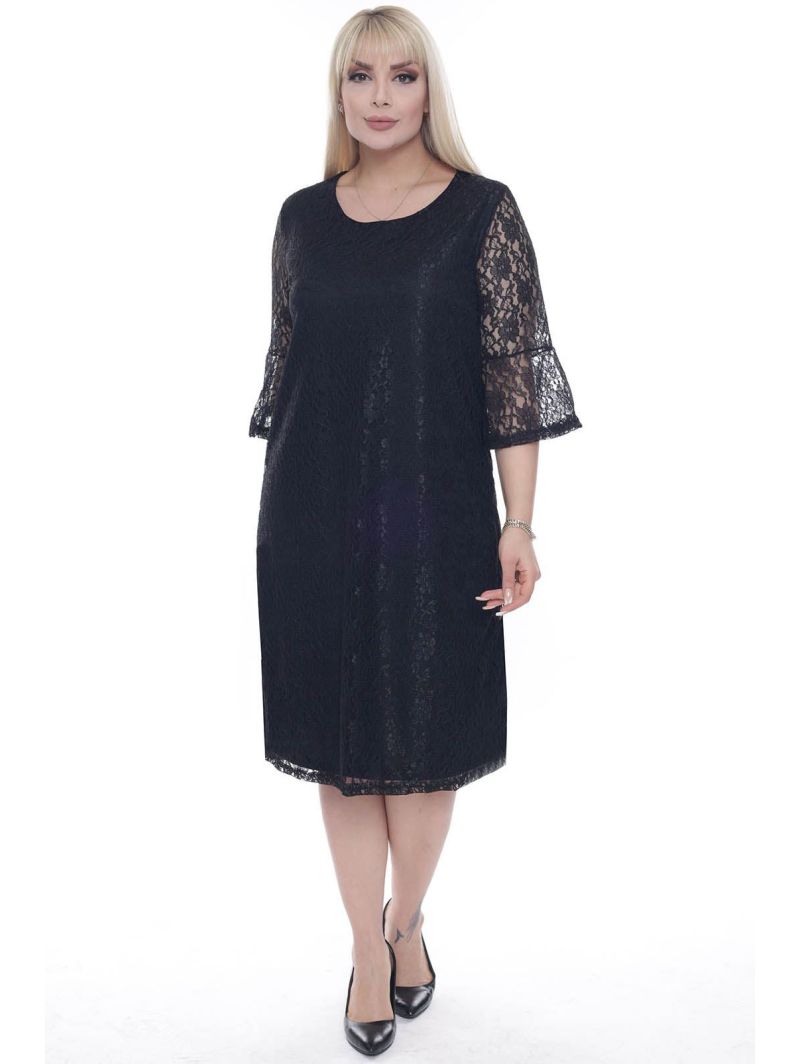 Черное платье с кружевом Черное платье с кружевом