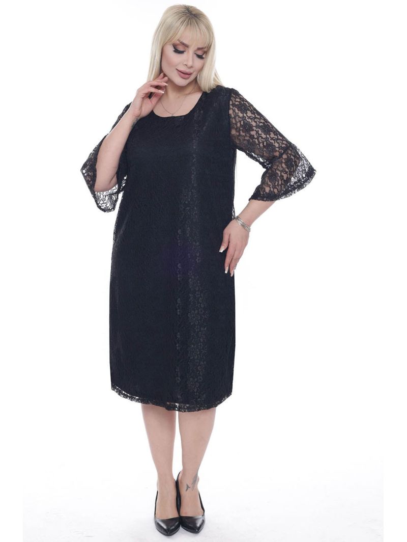 Черное платье с кружевом Черное платье с кружевом
