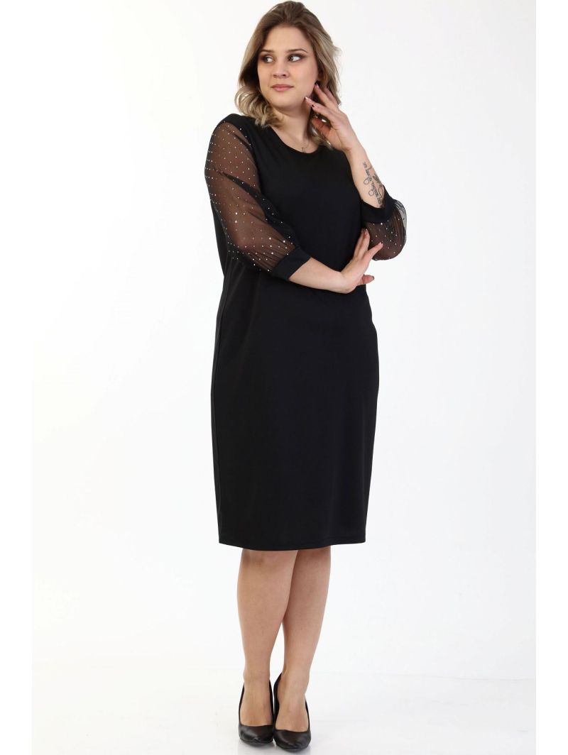 Черное платье с рукавами 3/4. Черное платье с рукавами 3/4.