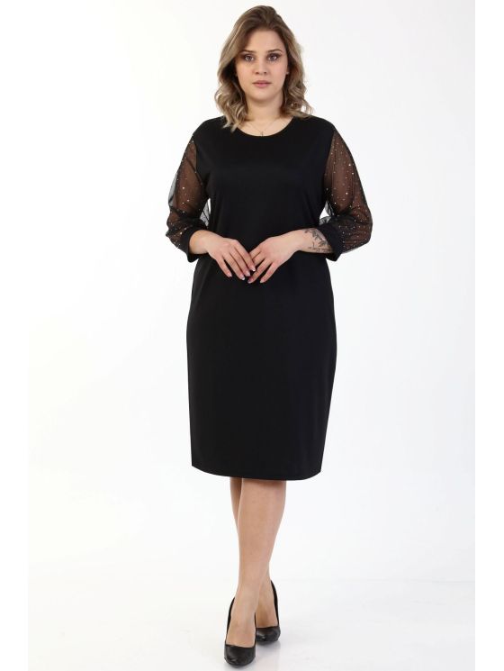 Melna kleita ar 3/4 piedurknēm