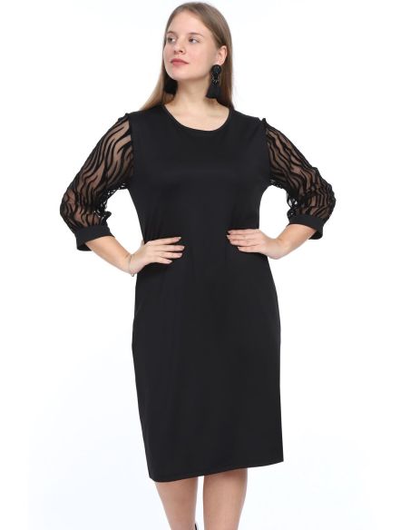 Must kleit 3/4 varrukatega