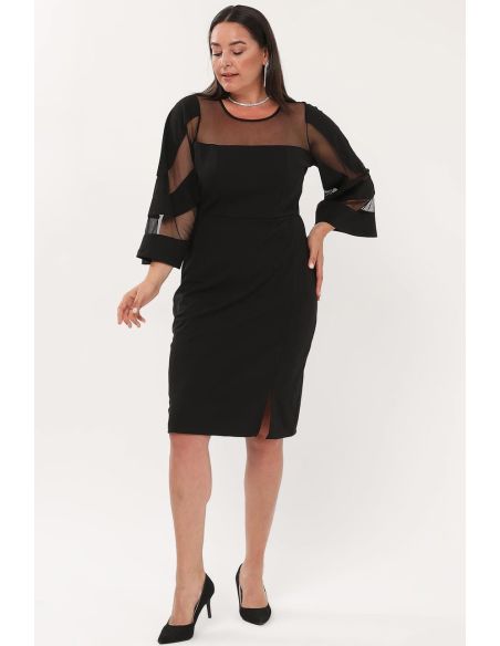 Puošni juoda suknelė